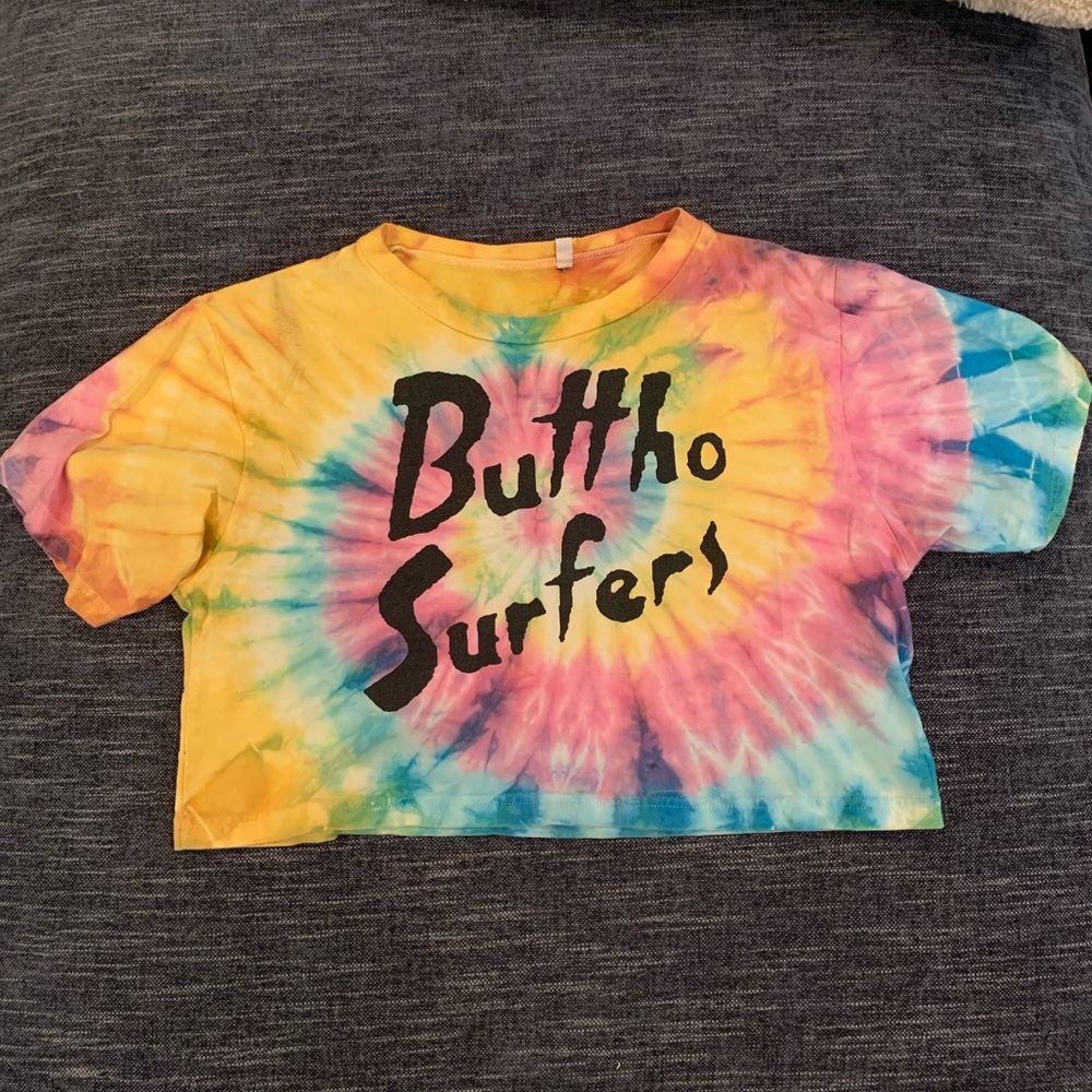 Tie Dye “Buttho Surfers” Crop Top XS/S